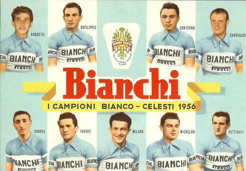 La squadra Bianchi nel 1956